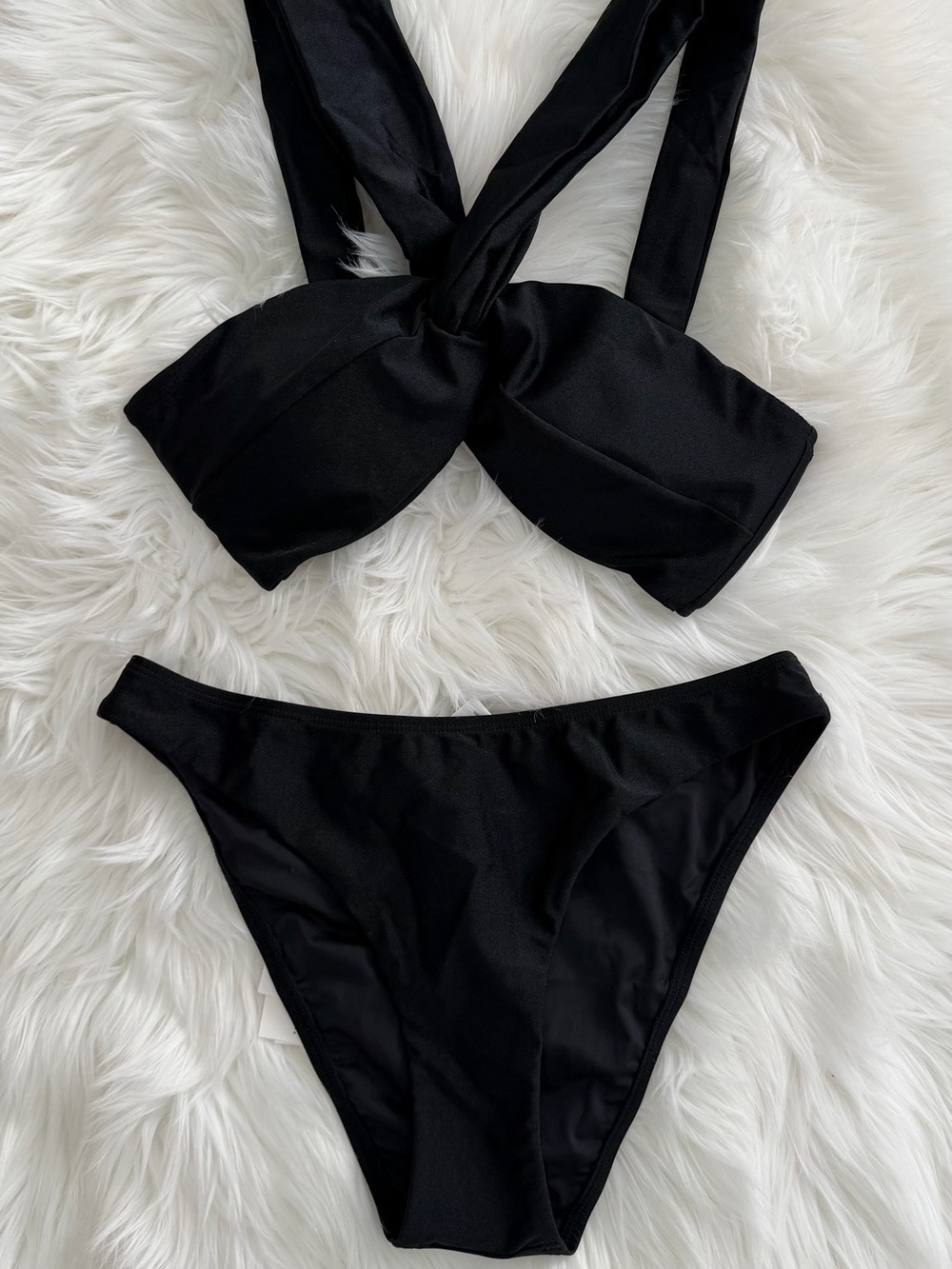 Milly Black Twist Bandeau Bikini Set